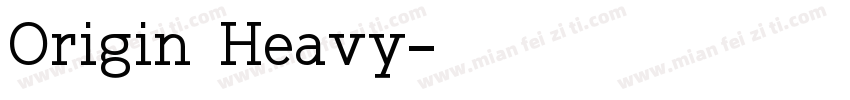 Origin Heavy字体转换